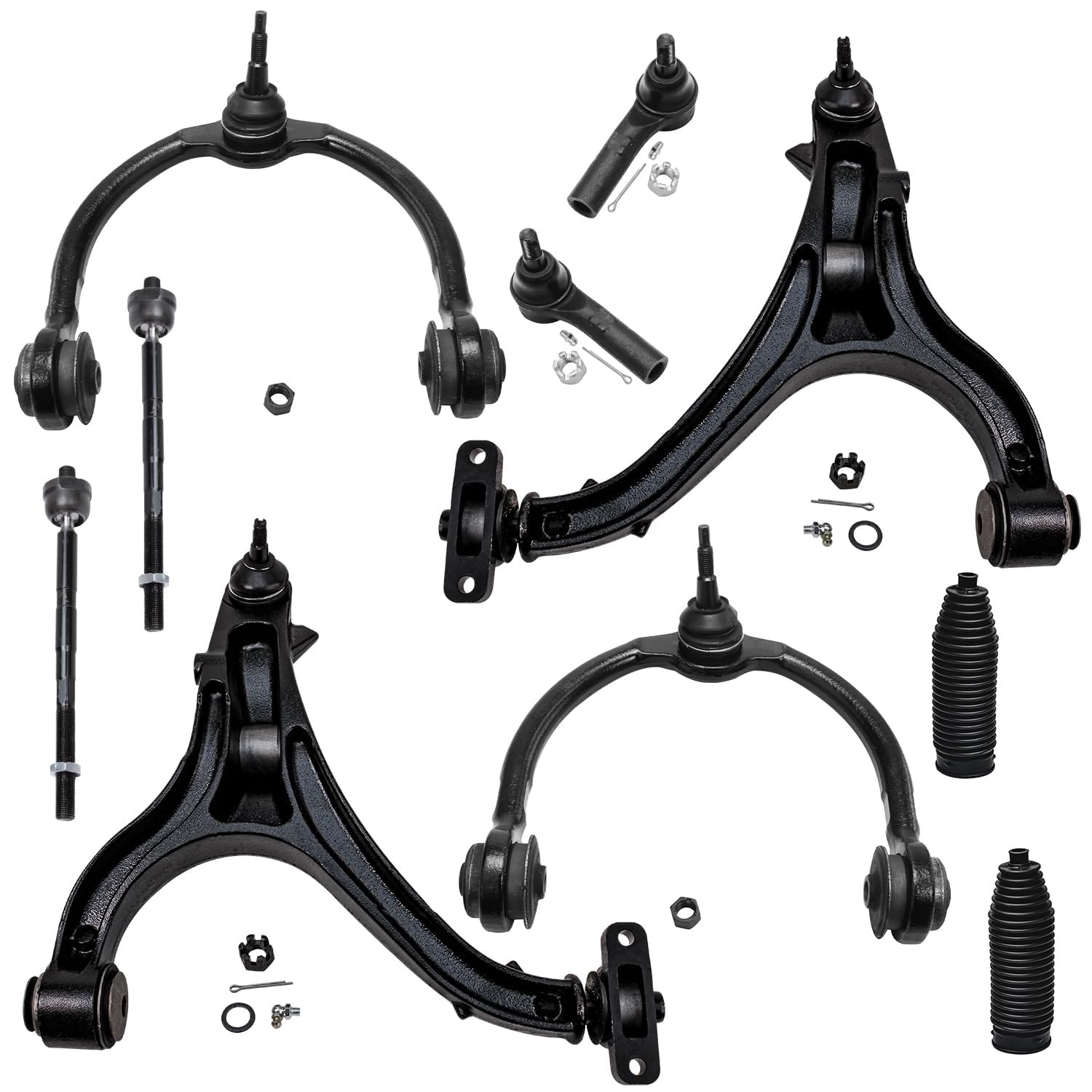 Detroit Axle - 10pc Front End Control Arms Kit for Jeep 05-10 Commander