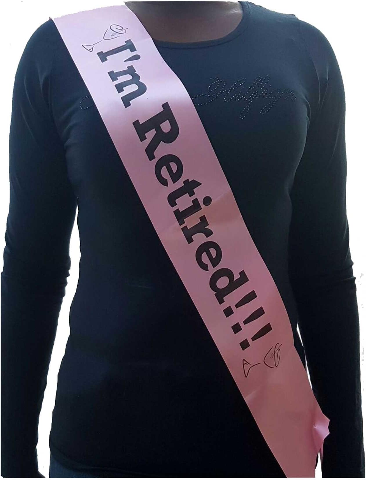 Arconix I'm Retired Sash, Retirement gift for her or him, decoration or even use as a banner The perfect addition to any retirement party.