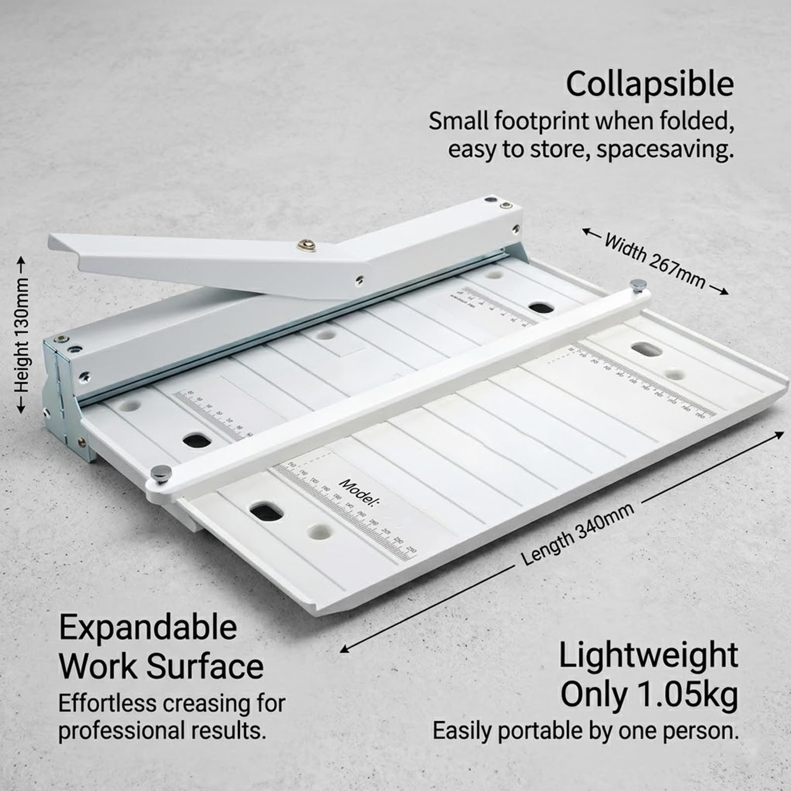 MObyat Schwerlast Papier Rillmaschine Falzmaschine, Manuelle Papierrillmaschine Einzugsdicke: 5MM, Breite: 35CM, Eindrucktiefe: 0.8mm, Für A4 Karten, Bücher, Büro, Kommerzielle Nutzung