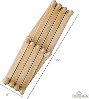 Vista 5 de Fox Run Estante de pared extensible de madera de haya para tazas de café