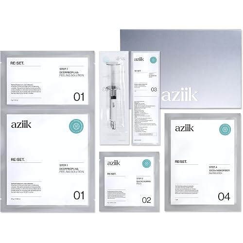 RE:SET Skin Reset Treatment | 4-Step Korean Glass Skin Facial Kit for women | Gentle Resurfacing & Deep Hydration with Peptides, Niacinamide & Hyaluronic Acid