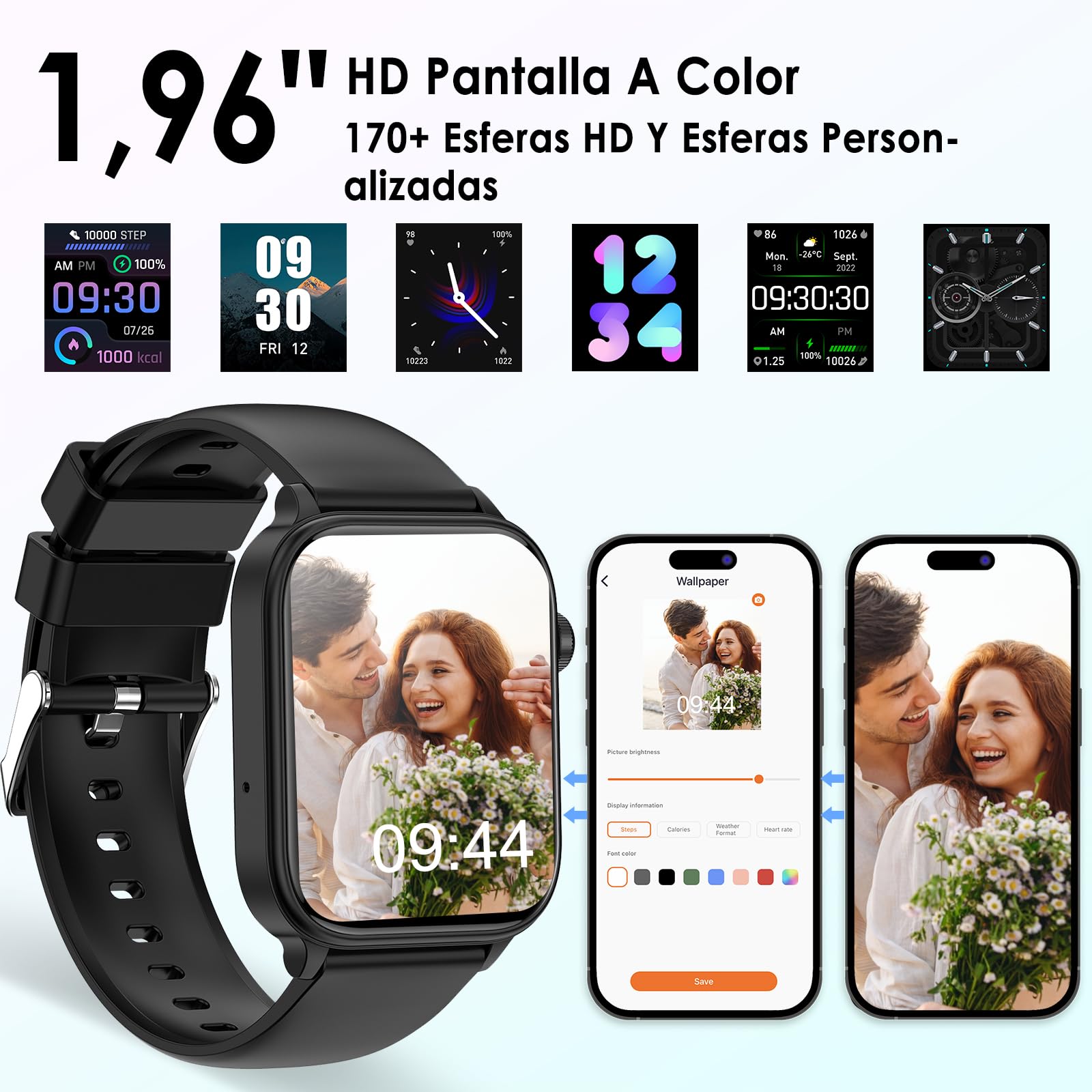Nuevo Reloj inteligente con ECG+HRV/Tension Arterial/Sueño/IMC/SpO2/SOS