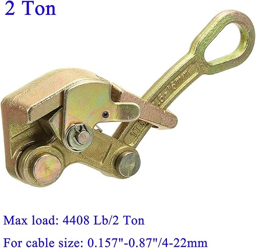 Miniatura 8 de Herramienta de extracción de cable de acero para cuerda de alambre, tirando de 2204 libras (1 tonelada)