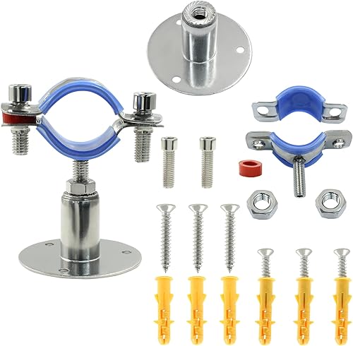 Miniatura 5 de 2 soportes de tubo de montaje en pared de acero inoxidable 304, adecuados para tubos OD de 1 pulgada (1.260-1.339 in), altura ajustable de