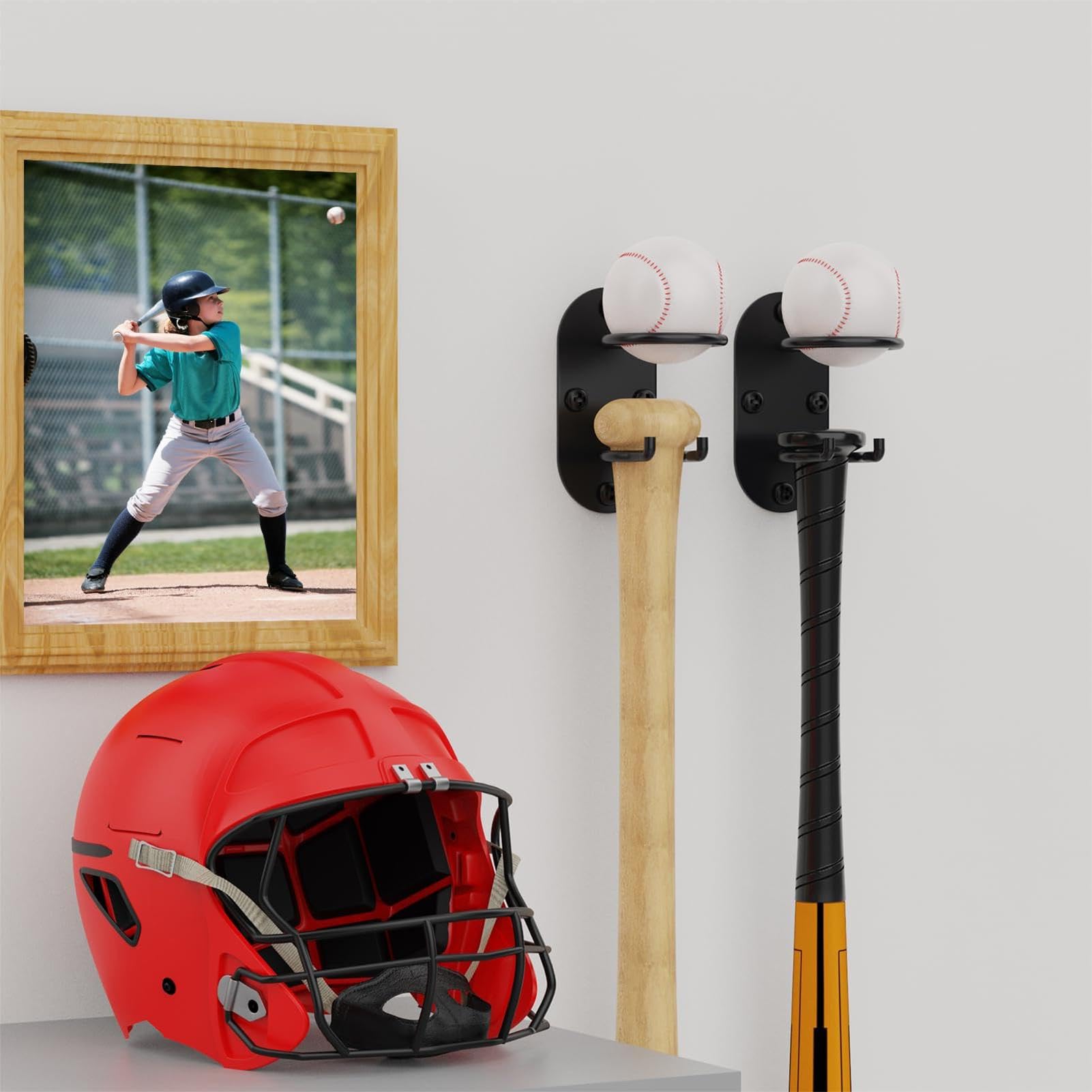 Support mural pour batte de baseball, support de batte de baseball, support de batte de baseball, support de batte de baseball, support de batte de baseball, support de rangement pour batte de