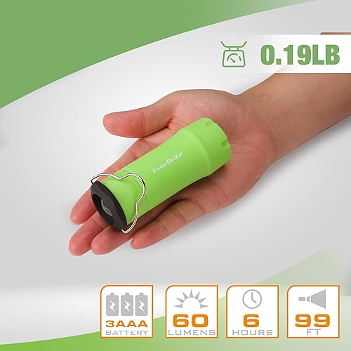 Miniatura 2 de EverBrite Mini Linternas y Faroles 2 en 1, Combo de Linterna con Zoom con 3 Modos, Artículos Esenciales para Acampar, Farol de 2 Piezas a Batería
