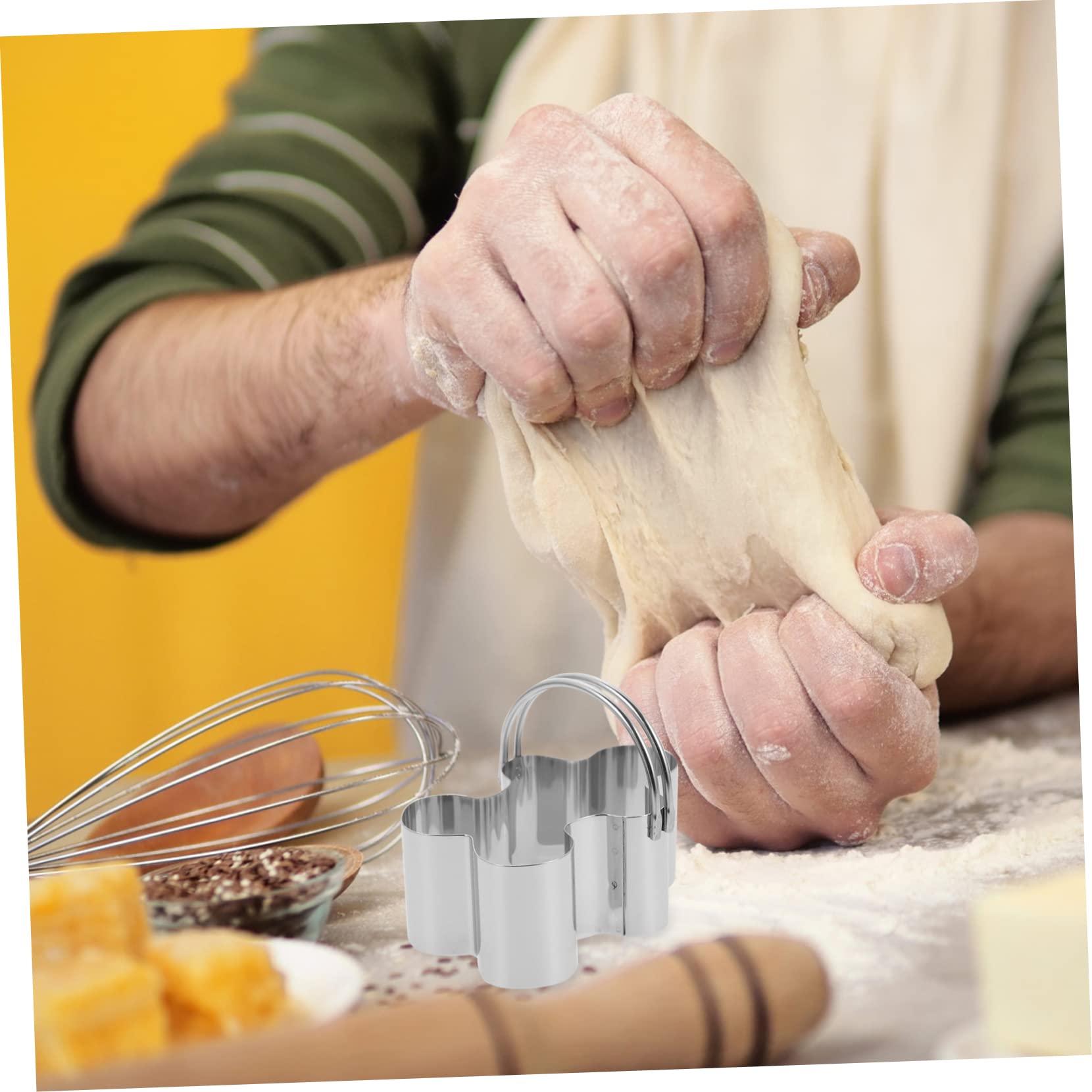 Amosfun 5 Ensembles Ensemble De 5 Anneaux De Mousse Cookies Trousse Biscuit Pâtisserie Mini Formes D'emporte-pièces Beaux Outils De Cuisson Silver Acier Inoxydable 5 Pièces * 5