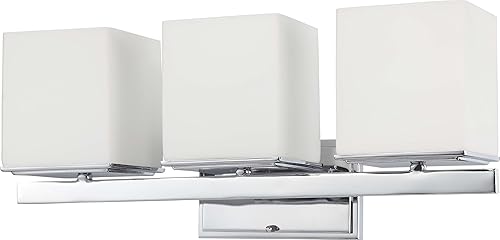 Miniatura 3 de Nuvo Lighting 604088 Bento - Lámpara de techo con dos luces (cristal satinado, superficie húmeda CUL, cromo pulido)