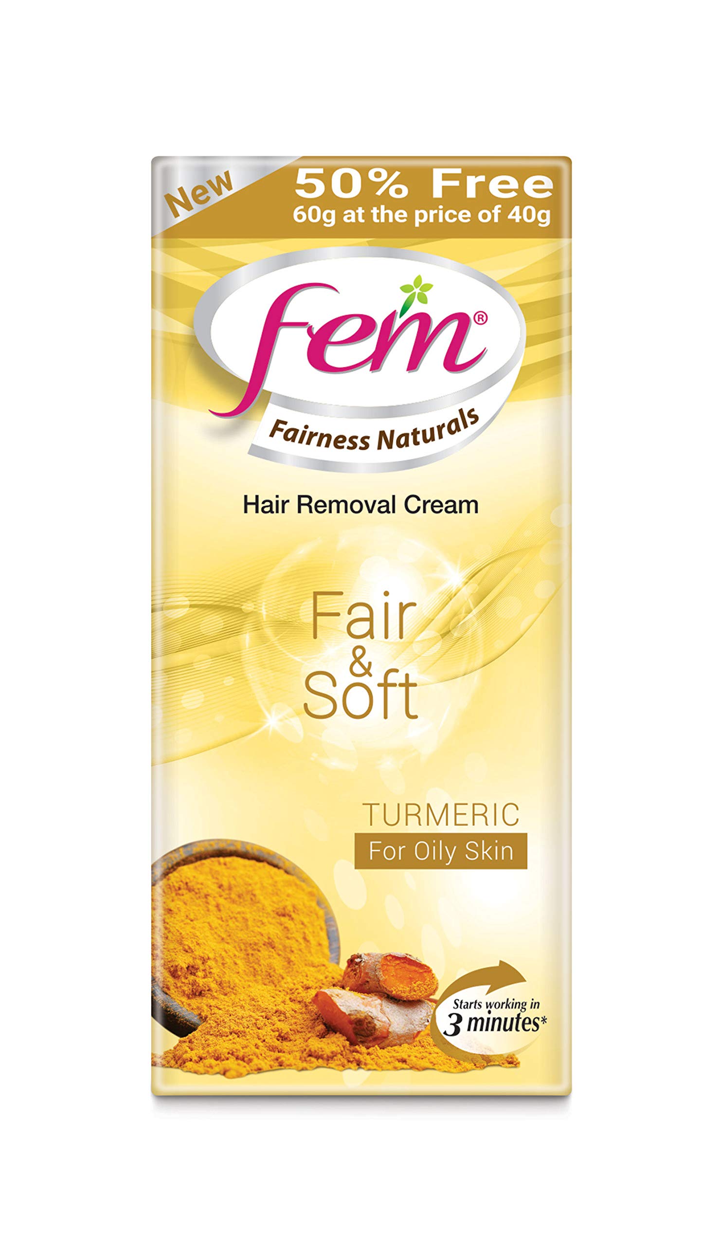 Fem Fairness Naturals Hair Removal Cream Fair and Soft for Oily Skin, 40g (50% Extra), (Pack of 4) (B07SX3RPB7) Amazon Price History, Amazon Price Tracker