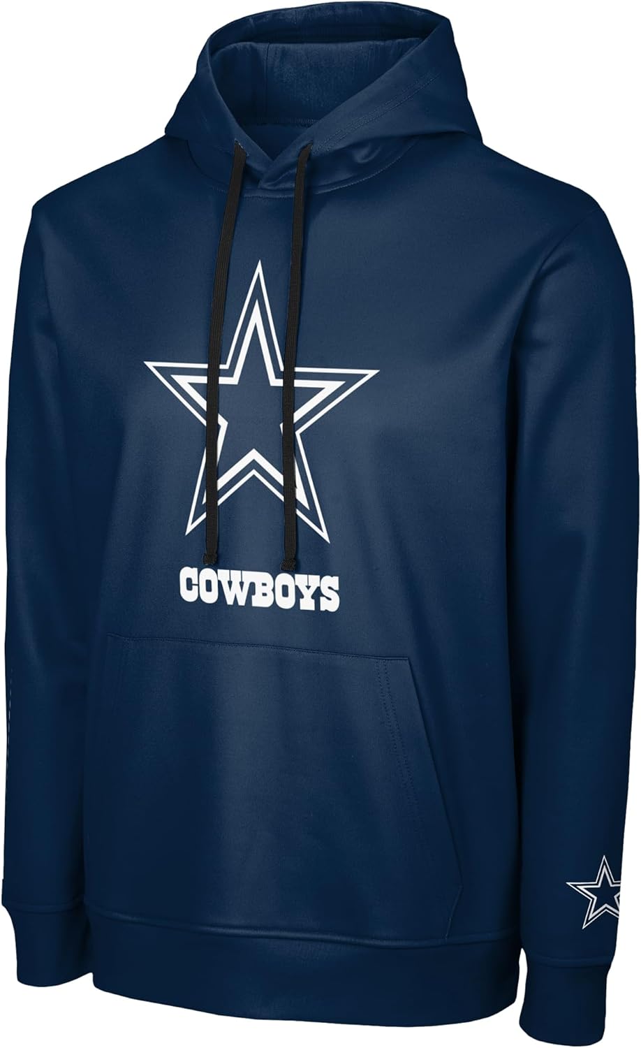 FOCO NFL Men's Official Sideline Primary Logo Performance Pullover Hoodie Sweatshirt