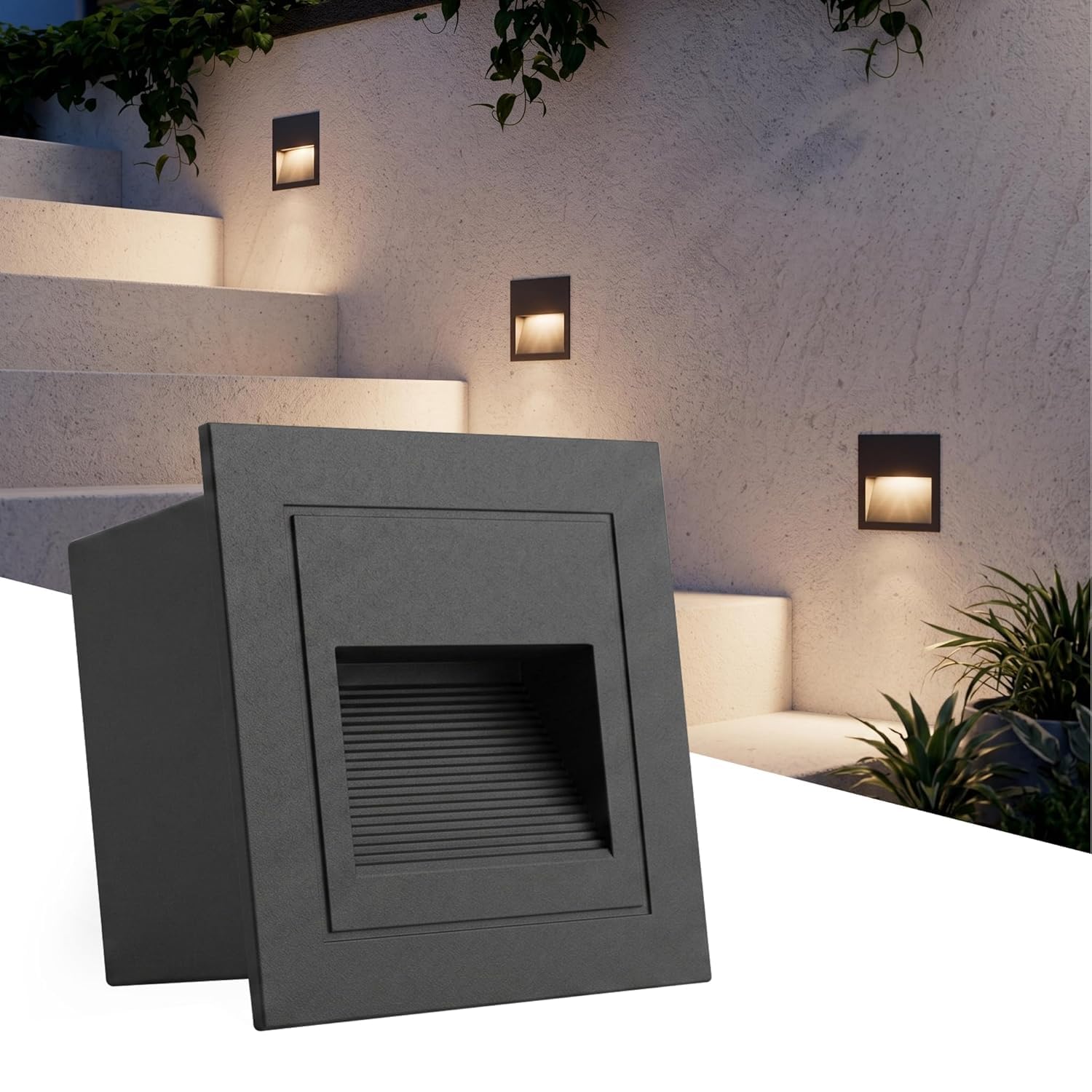 Shree Ji Light House 3W LED Foot Light | Recessed Square Step Light | Warm White Staircase Wall Light for Indoor & Outdoor Use-image-9
