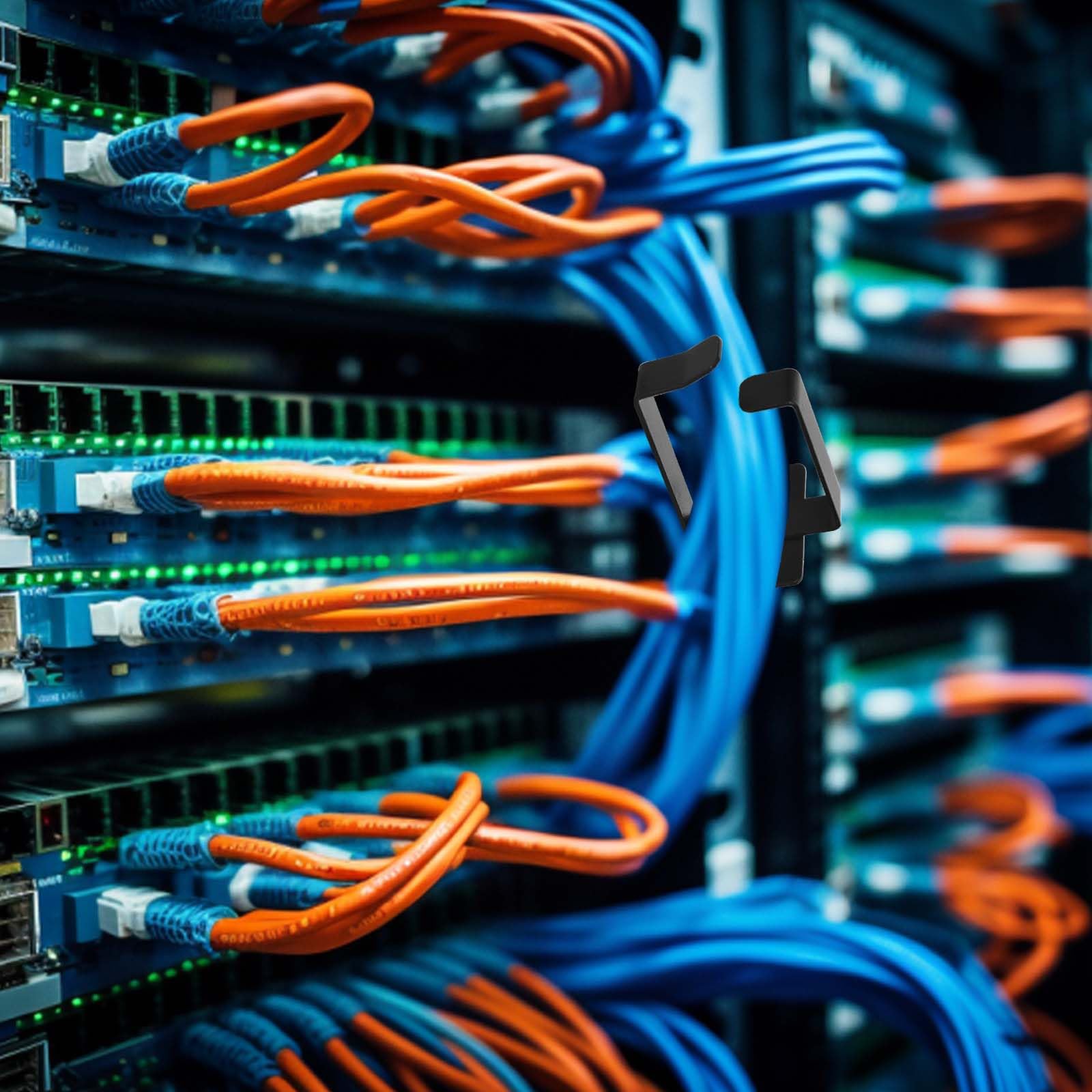 10 Staffe Gestione Cavi Per Rack 19" - Kit Con Viti E Dadi, Ideale Per Armadi Server E Data Center