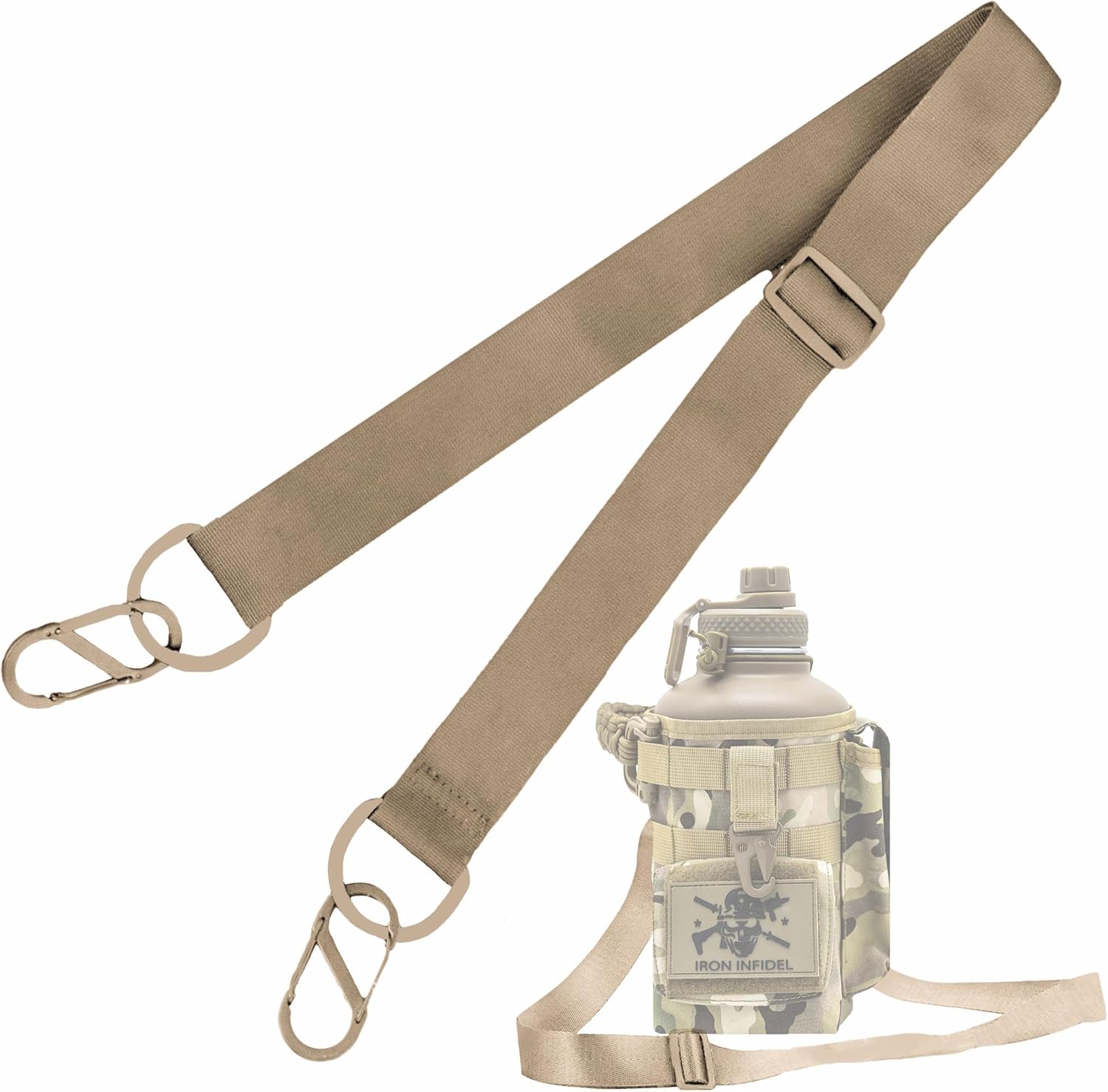 バトルボトル用アイアンインフィデルショルダーストラップ-64オンスと32オンスのウォーターボトルキャリーストラップ。
