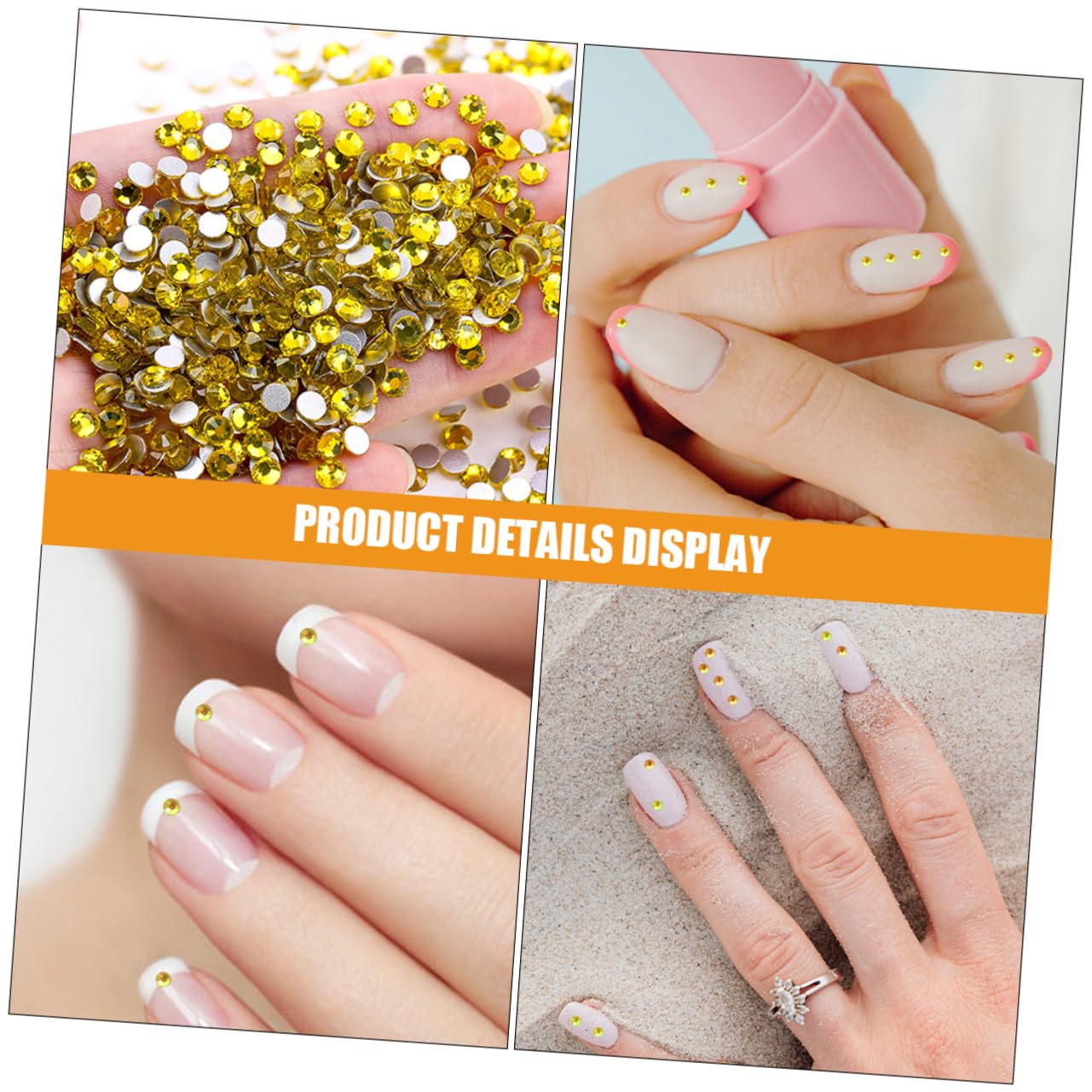 VILLCASE 14400pezzi Strass Unghie Gemme Piatte Per Nail Art Decorazioni Per Unghie Acryliche Sicure e Durevoli Effetto Dazzling Per Manicure Professionale e Fai Te