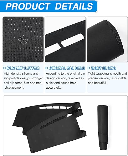 Miniatura 35 de Cartist - Funda de salpicadero, alfombrilla antideslizante, protector de rayos ultravioleta, antirreflejos