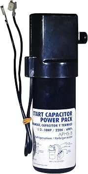Appli Parts APHS-8 1/12 to 10 HP, 110/220 V, 1 Ph, Hard Start kit Capacitor power pack booster for air conditionning and refrigeration compressors, Up to 690 percent Torque