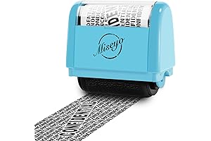 Miseyo Wide Roller Stamp: 1.5-Inch Identity Theft Protection Roller Stamp for Secure Privacy