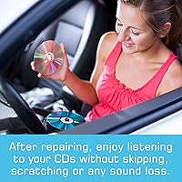 Vista 5 de Maxell 190510 Kit de limpieza y reparación de arañazos de disco para CD/DVD, elimina saltos de disco y pérdida de sonido, repara pequeños arañazos