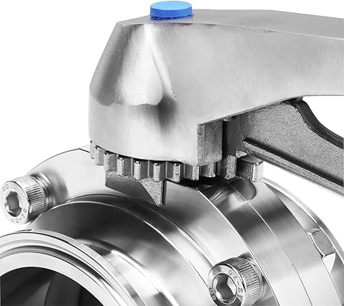 Miniatura 27 de DERNORD Válvula de mariposa de trébol de 2 pulgadas con mango de gatillo, ajuste sanitario de acero inoxidable 304