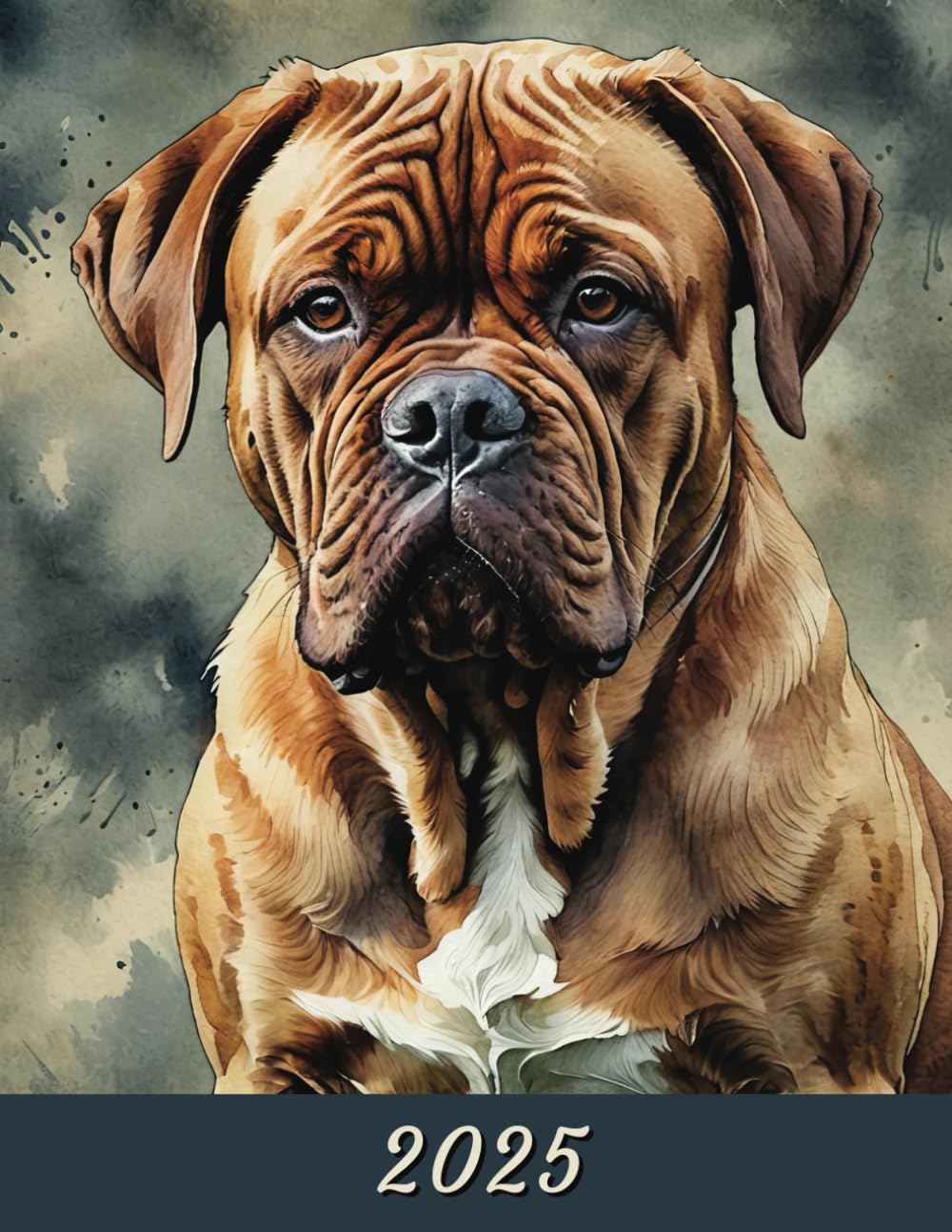 2025: Monthly Calendar Planner with Dogue De Bordeaux Dog