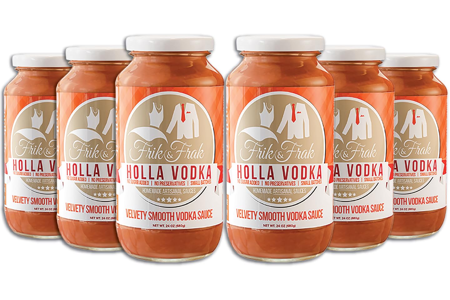 Amazon.com: Holla! Vodka Pasta Sauce by Frik & Frak, 6-Pack, No