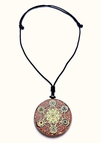 Miniatura 20 de Sacred Geometry Orgone Reversible Pendant Necklace LARGE 2.25 inch 10.7cm (Star of David & Flower of Life)