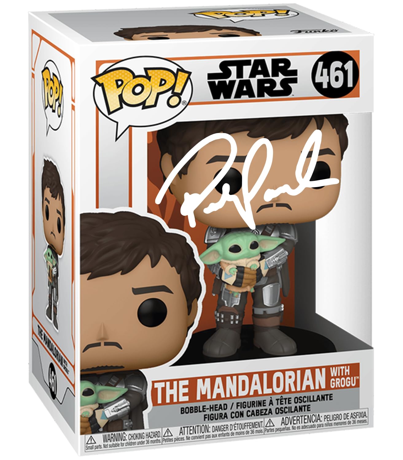 Pedro Pascal The Mandalorian with Grogu Child #461 Facsimile