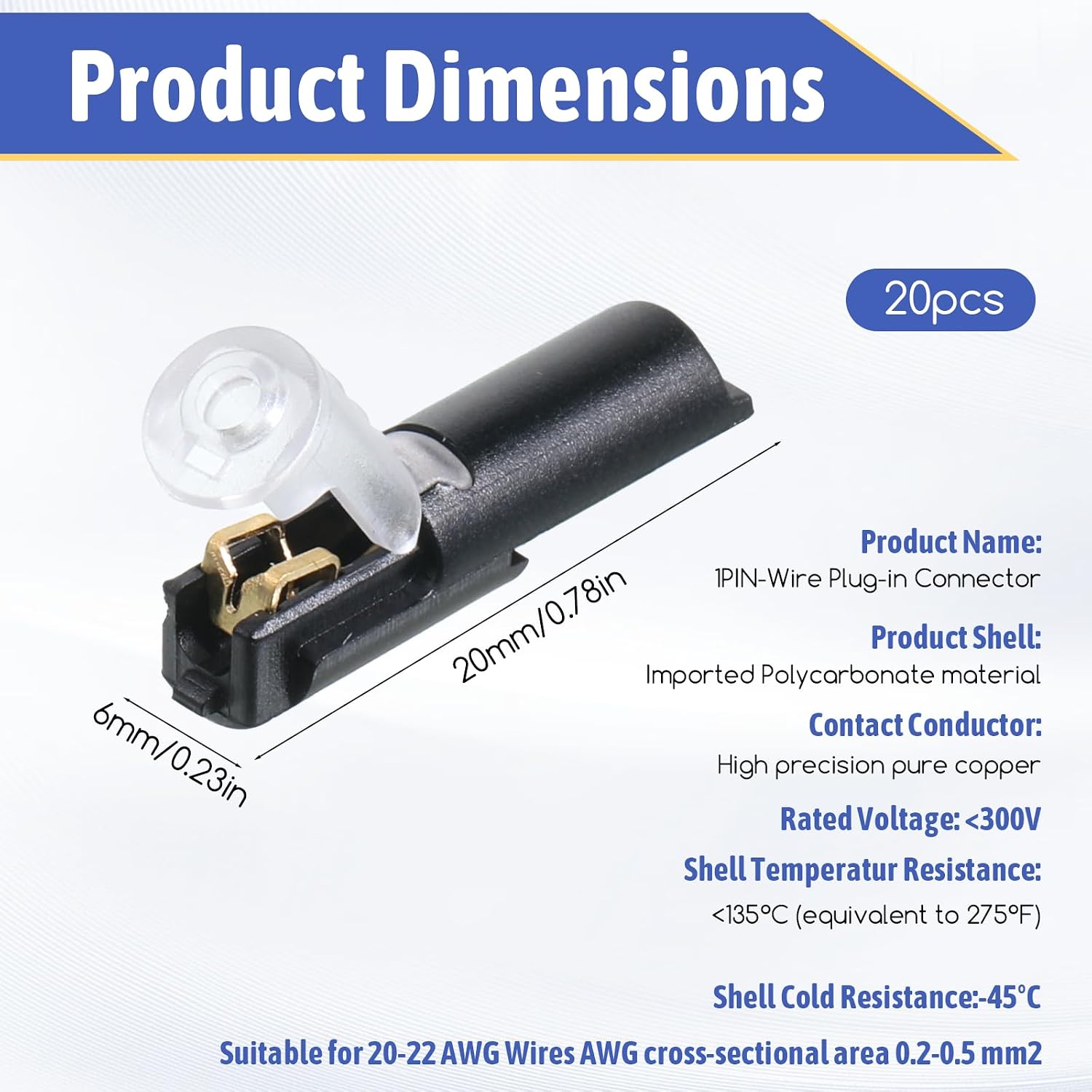 20Pcs Single Wire Connector LED Strip Connectors image 2