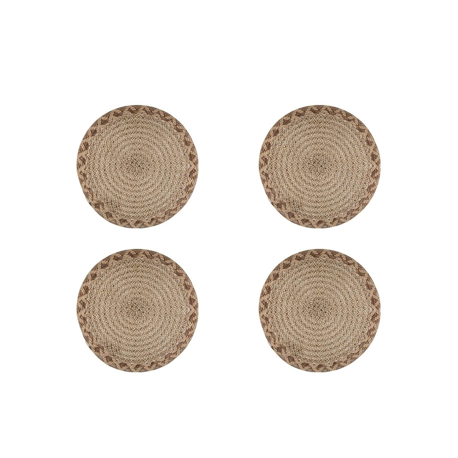 Napperons tissés en jute ronds pour sublimer vos repas de fête en salle à manger rurale