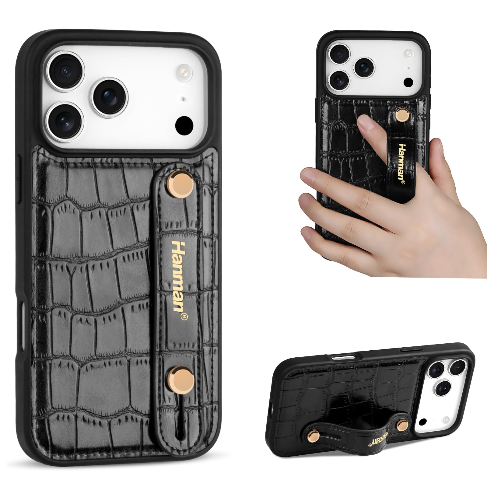 Amazon.co.jp: Hanman 適用される iPhone 17 Pro Max用レザーケース