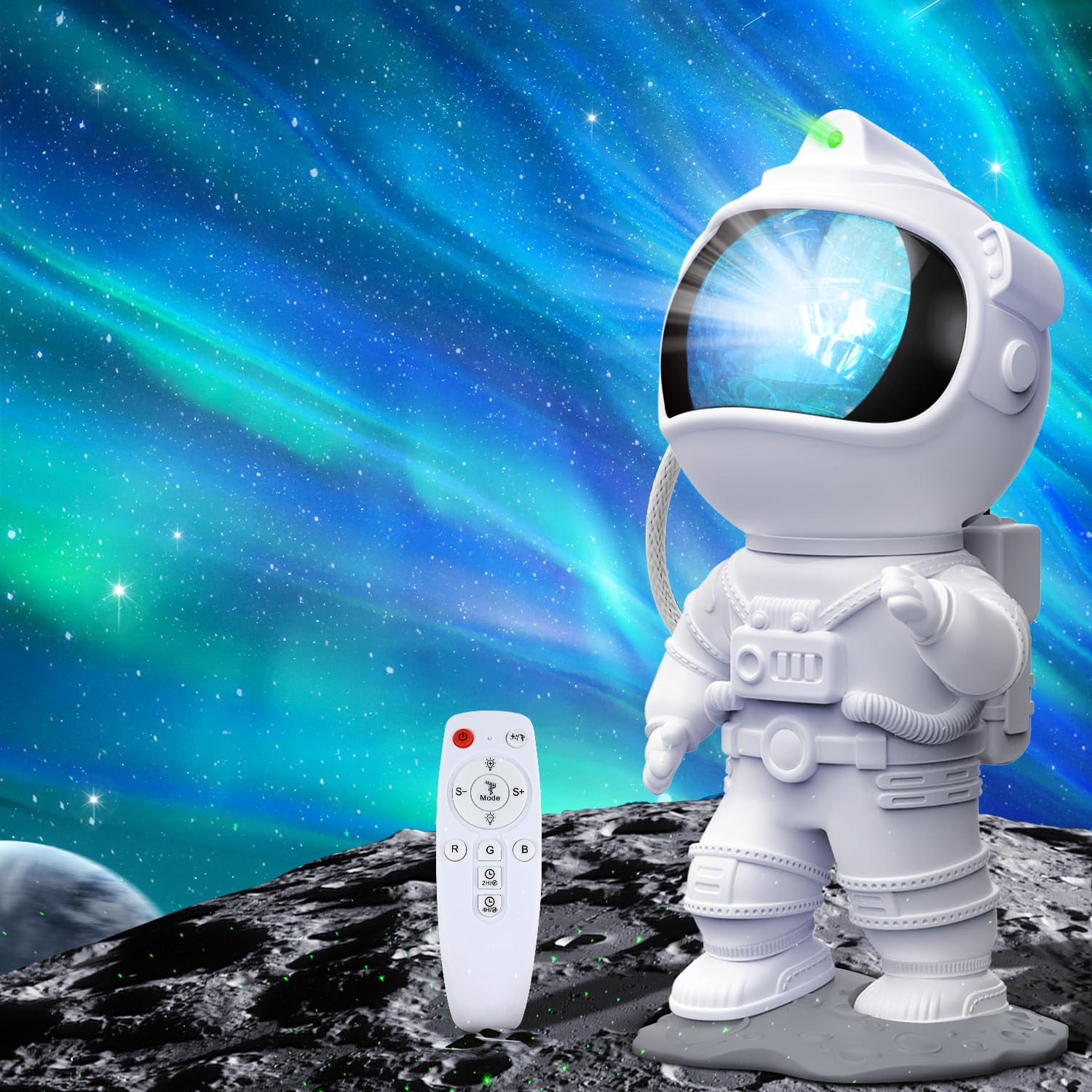 CIMELR Astronaut Star Projector Night Light - Space Projector Galaxy Light Nebula Ceiling Projection Lamp with Timer, Remote and 360°Adjustable,Kids Adults Room Decor, for Bedroom,Game Room etc.