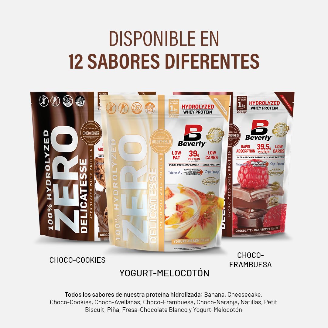 Beverly HYDRO PROTEIN – Proteine idrolizzate del siero di latte con DigeZyme® e Tolerase® | 29 g di proteine per porzione | 1 kg (28 porzioni) | Elevata digeribilità (Cioccolato all'arancia)