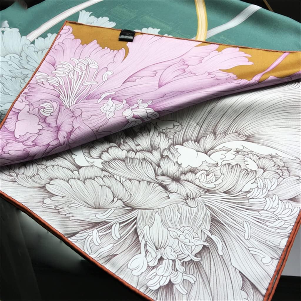 Fashion All-match Double-sided Two-color Silk Square Scarf Shawl For Women