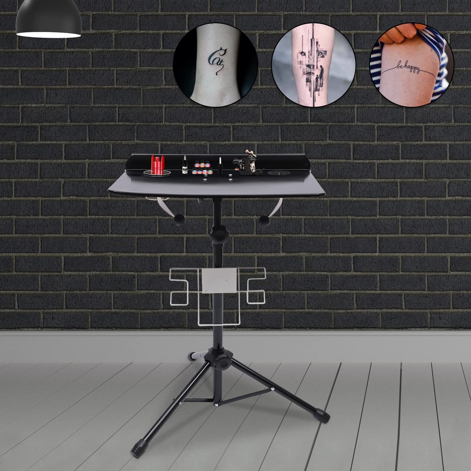 Table de tatouage, table de travail, table de tatouage, portable, amovible, réglable en hauteur, station de travail, table de tatouage, table pour tatouage, beauté, massage, pédicure, instrument de