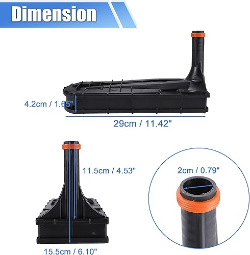 Miniatura 4 de X AUTOHAUX No.3C3Z-7A098-AA/8C3Z7A098D Transmisión Filtro de Aceite Pan para Ford E-150 2007-2019