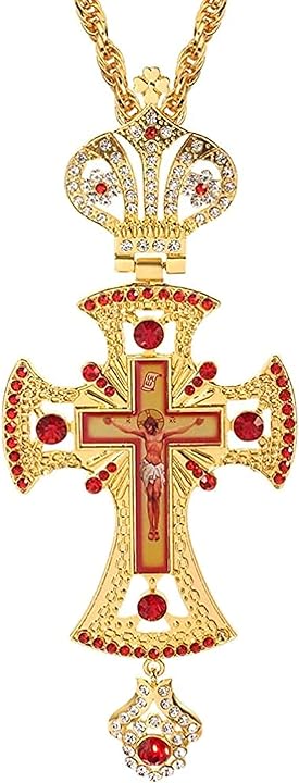 Ppqkkyd collana in argento sterling 925 placcato rodio e zirconi con ciondolo a forma di crocifisso 9869797927447