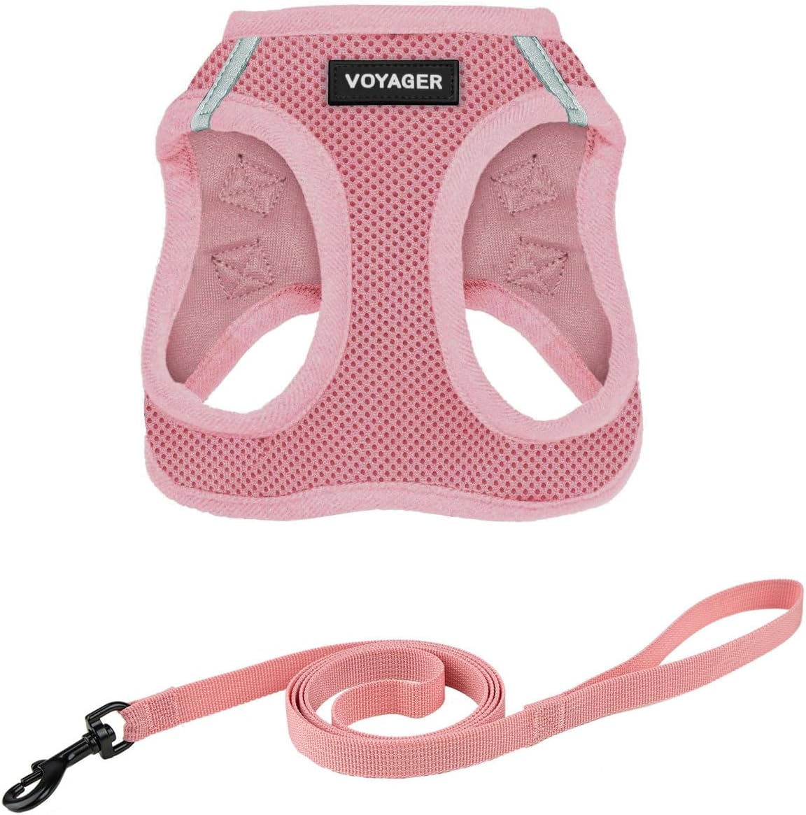 Voyager Step-in Air Dog Harness - All Weather Mesh, Step in Vest Harness for Small Dogs and Cats by Best Pet Supplies - Pink, XX-Small (Chest: 10.5" - 13.5")