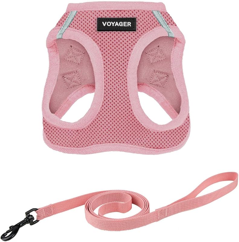 Voyager Step-in Air Cat Harness & Leash Set - Pink, XX-Small | 12 - 13.5" in Chest, Reflective Bands, All Weather Breathable Air Mesh, Cats Compatible, Fast Drying