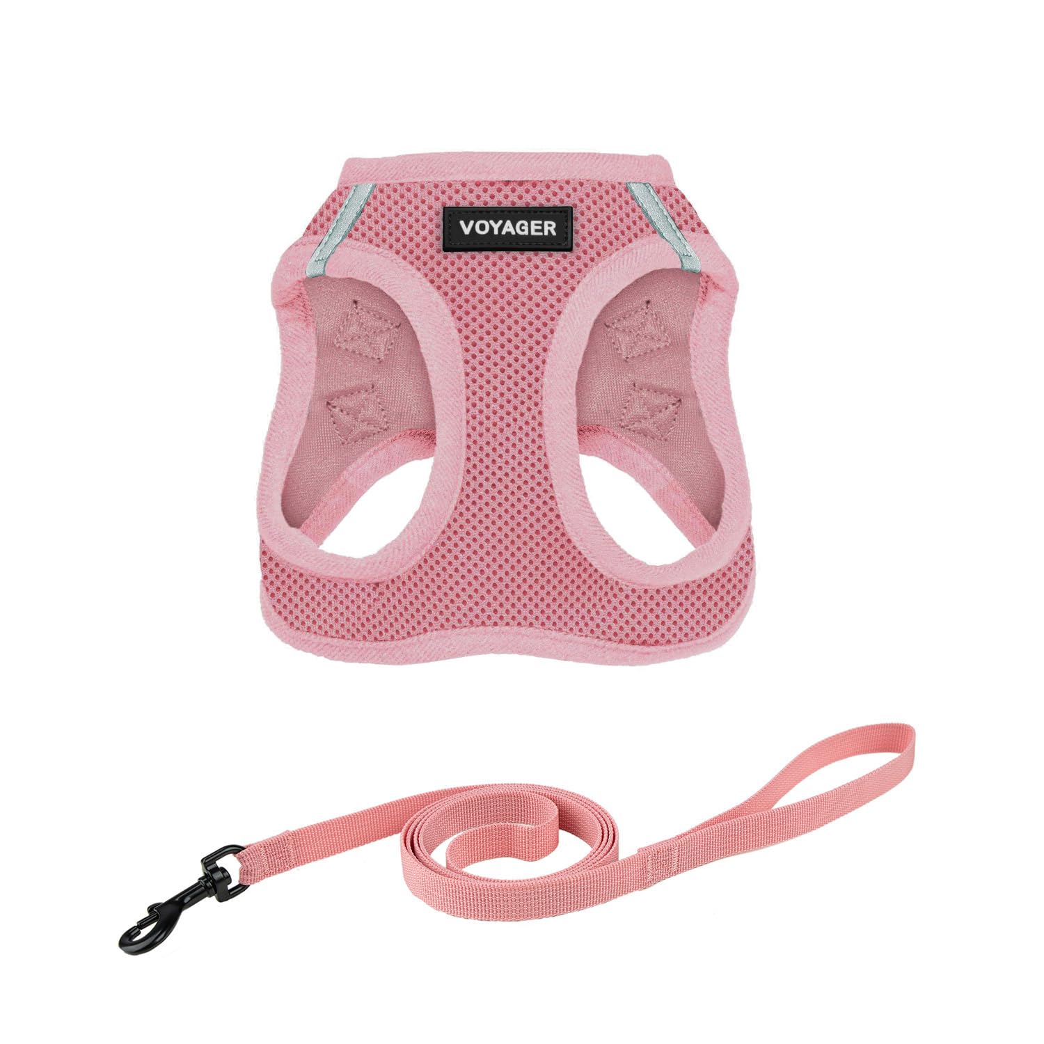 Voyager Step-in Air Cat Leash Harness Set - All Weather Mesh, Step in Vest Harness for Small and Large Cats by Best Pet Supplies - Pink, M (Chest 15-17") — image 1
