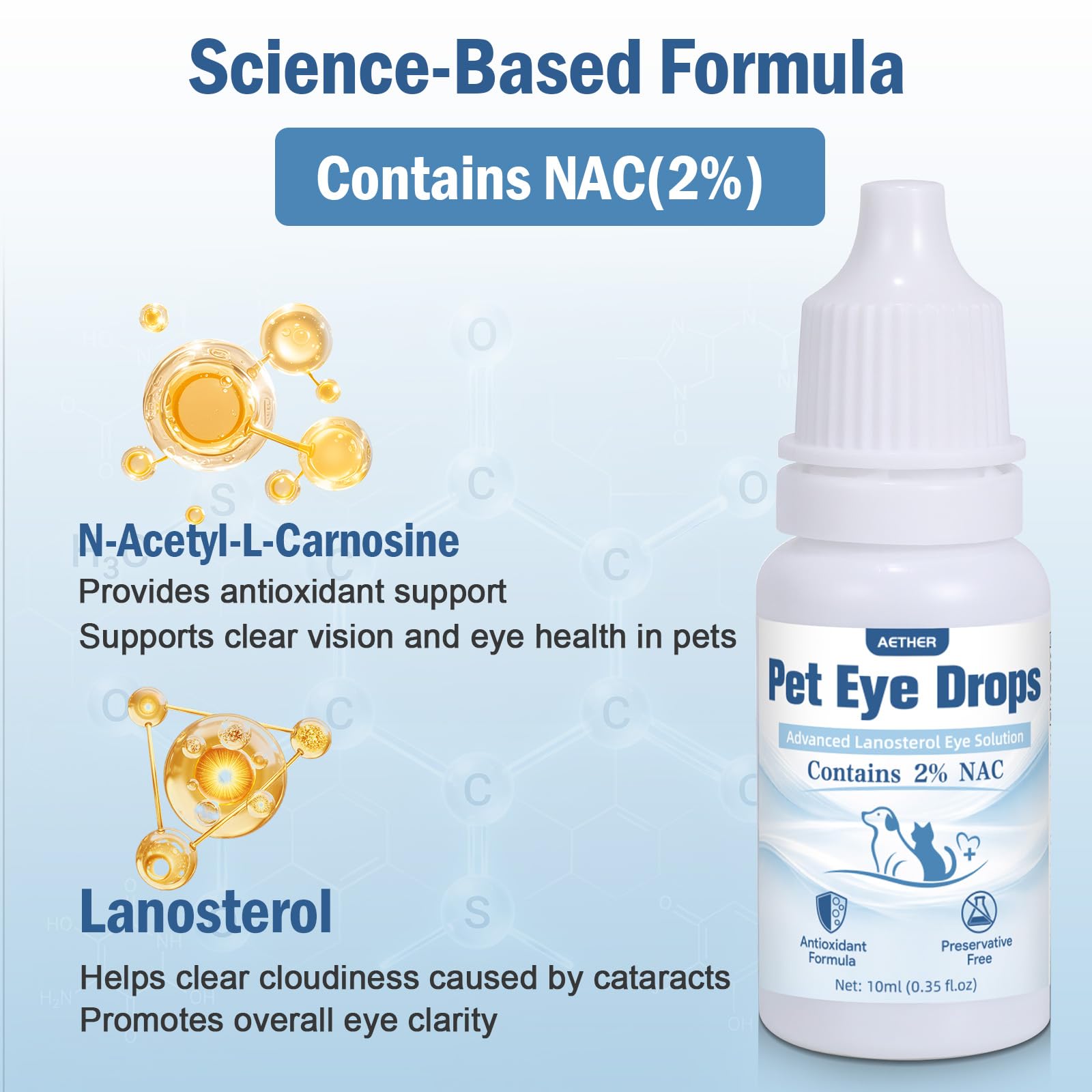 AETHER Cataract Eye Drops for Dogs – Improve Vision Clarity & Comfort, Preservative-Free, Natural Formula for Dogs — Amazon image 3