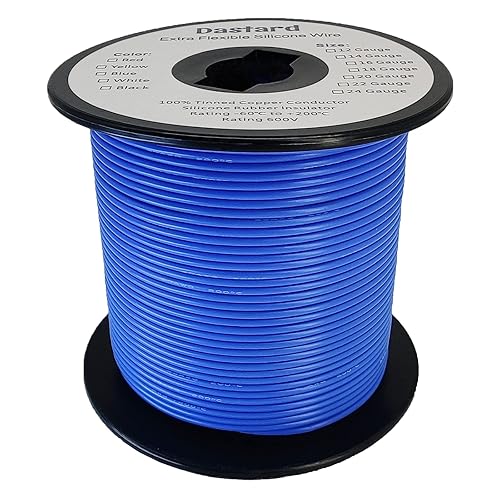Vista 9 de Dastard Cable trenzado de silicona de 16 AWG, carrete rojo de 100 pies, cable flexible para automóviles calibre 16, alambre de cobre estañado