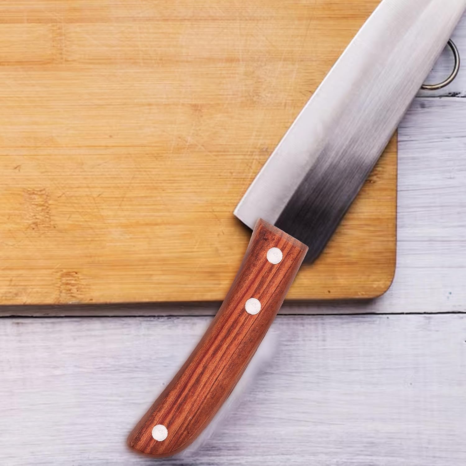 Wooden Kitchen Knife Replacement Handle for Cutter Repair Brown