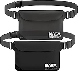 Ghost Parent NASA Waterproof Fanny Pack, Black & Dark Grey, Cross-body, Travel