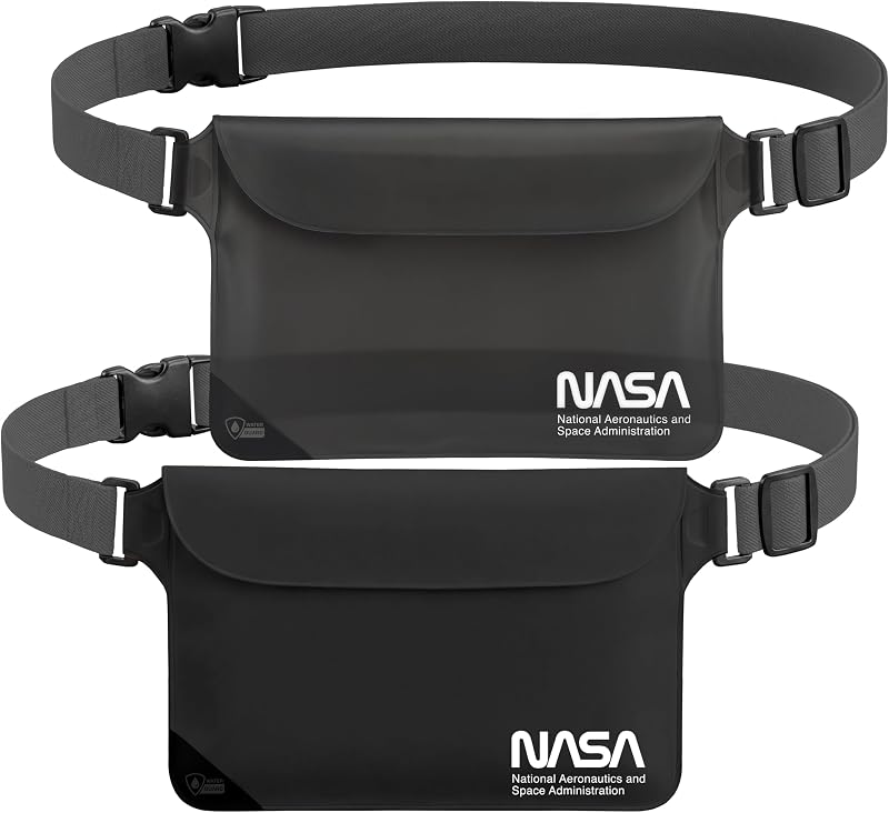 Ghost Parent NASA Waterproof Fanny Pack, Black & Dark Grey, Cross-body, Travel
