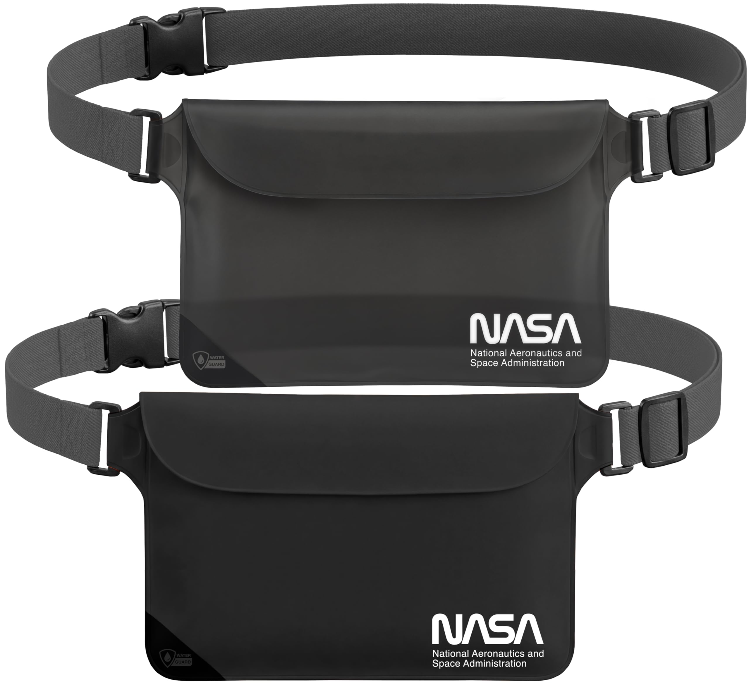 Ghost Parent NASA Waterproof Fanny Pack, Black & Dark Grey, Cross-body, Travel - 1