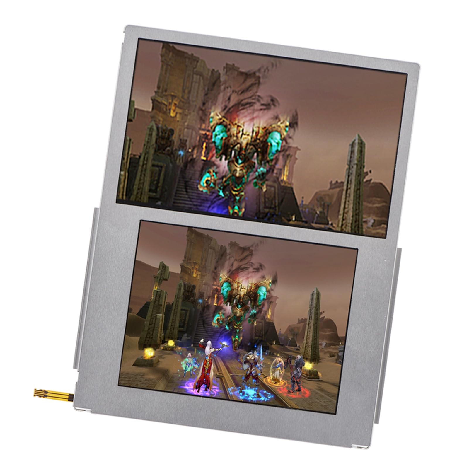 PUSOKEI Schermo LCD Compatibile con 2DS, Display HD Superiore e Inferiore di Ricambio Schermo sostitutivo 2DS, Resistente all'Usura e alla Pressione, Accessori di Gioco