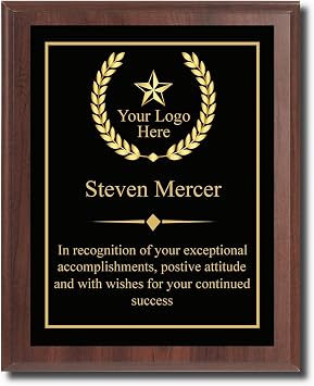 Personalized Custom Engraved Plaque Award, Achievement Award, Sports Award, Retirement Plaque, School Award, Retirement Award, Corporate Employee Recognition, Military Plaque, Memorial Award