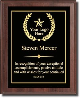 Personalized Custom Engraved Plaque Award, Achievement Award, Sports Award, Retirement Plaque, School Award, Retirement Award, Corporate Employee Recognition, Military Plaque, Memorial Award