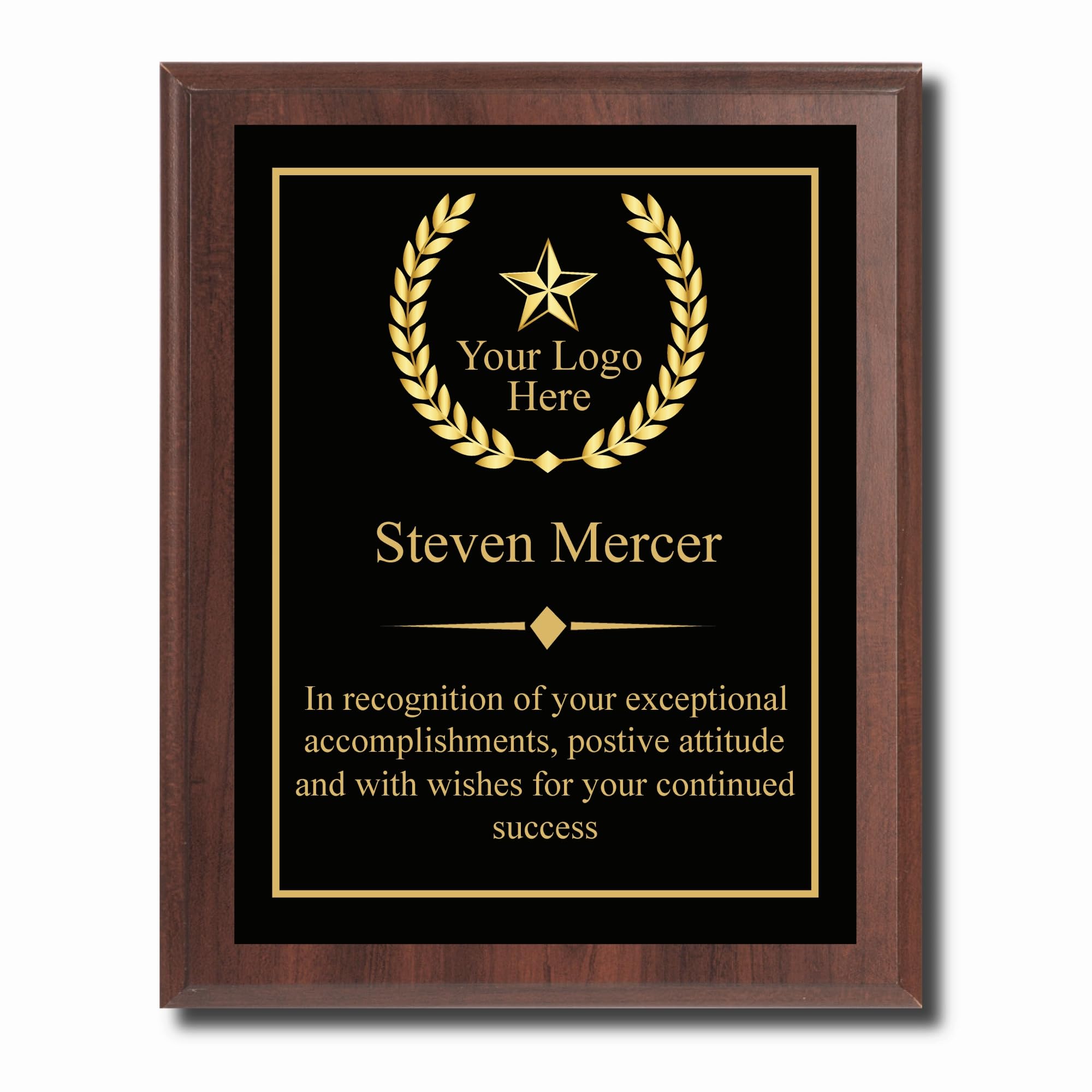 Personalized Custom Engraved Plaque Award, Achievement Award, Sports Award, Retirement Plaque, School Award, Retirement Award, Corporate Employee Recognition, Military Plaque, Memorial Award