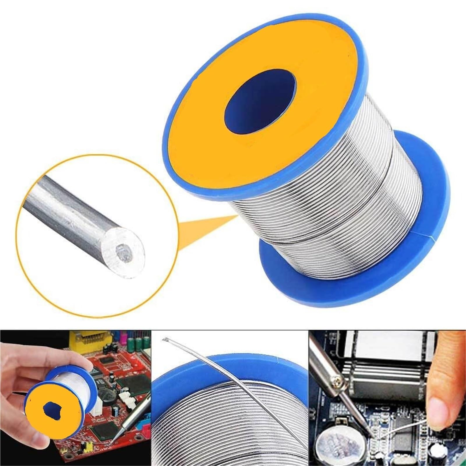 Filo for saldatura con nucleo in colofonia da 300 g/250 g/100 g Giunto a bassa temperatura luminoso 1,0/1,2/1,5/2,0 mm(1.5mm,300g)